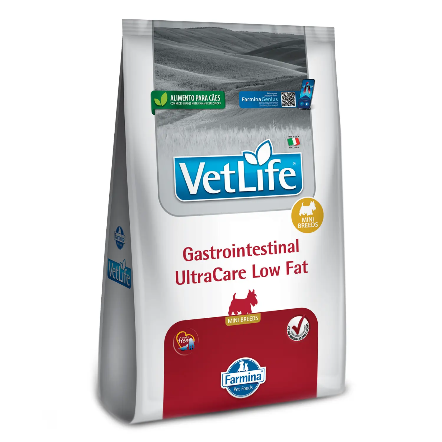 Ração Vet Life Gastrointestinal UltraCare Low Fat para Cães Adultos Raças Mini e Pequenas